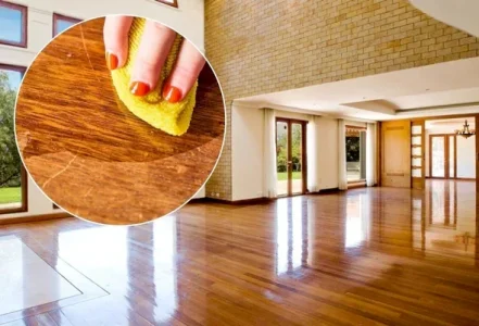 Beewax wood floor polish results